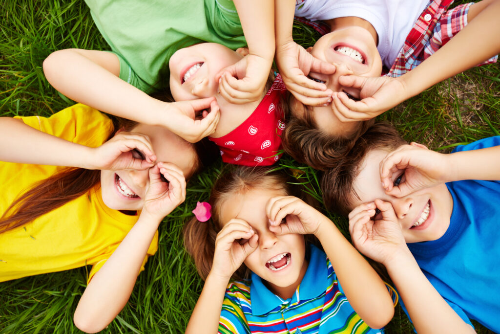 Children engaged in wellbeing activities in an early years setting